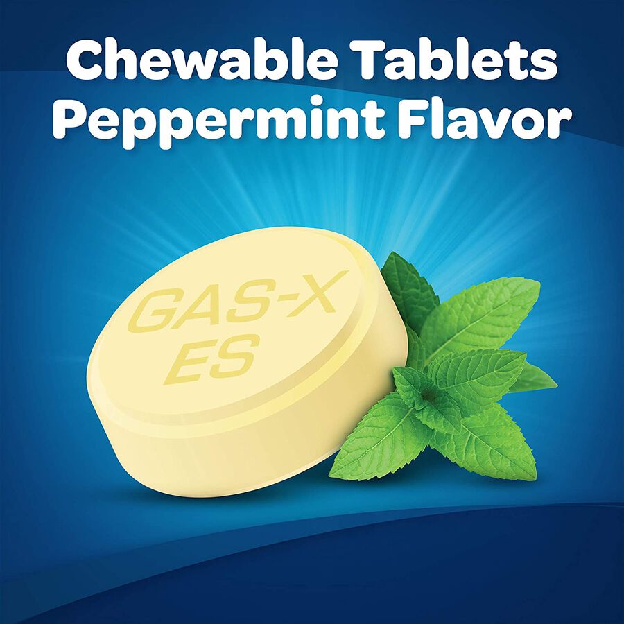 GasX Extra Strength Peppermint Chewable Tablet, For Fast Relief From